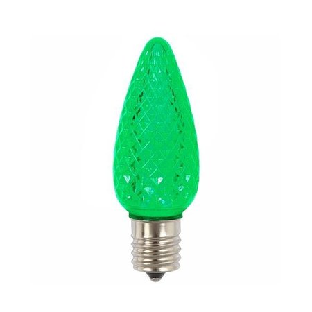 NORTHLIGHT SEASONAL Northlight Seasonal 31742609 Faceted Transparent Green LED C9 Christmas Replacement Bulbs 31742609